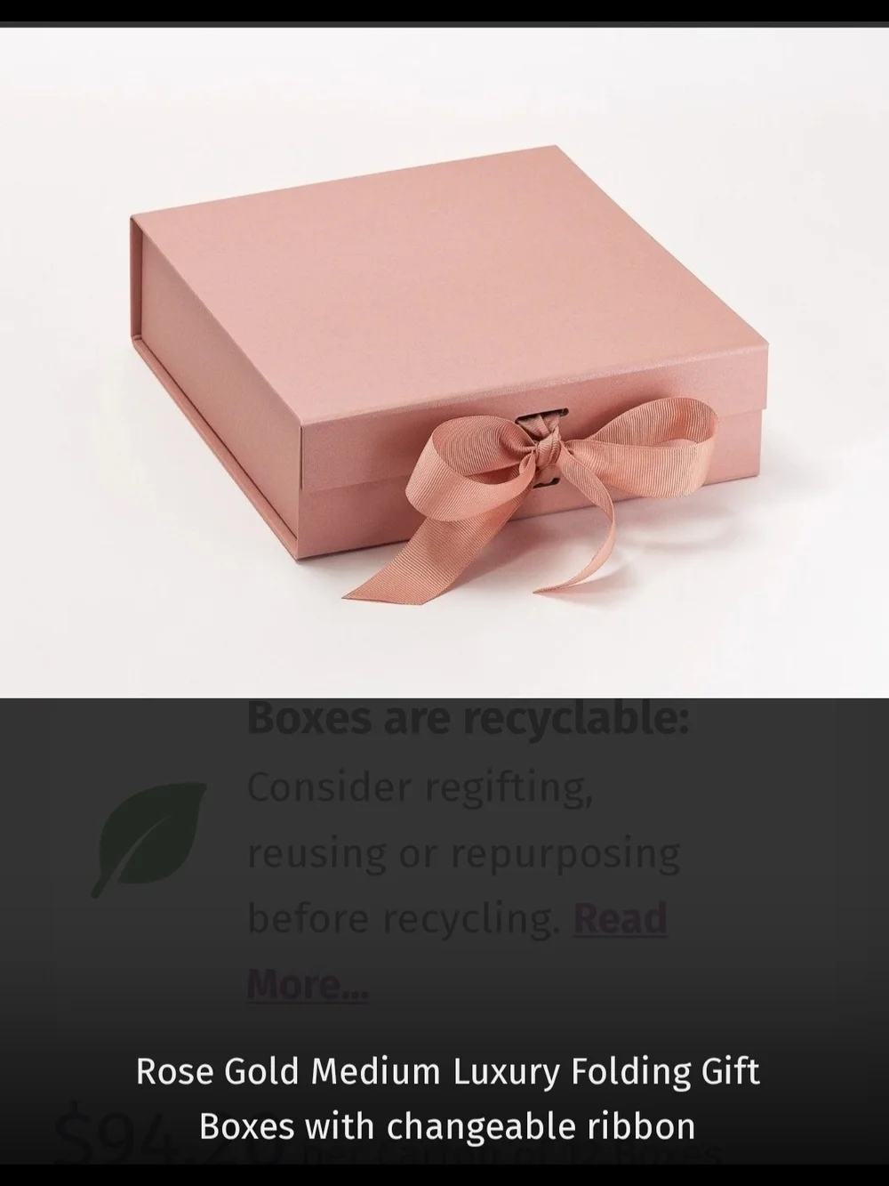 New Rose Gold Gift Box